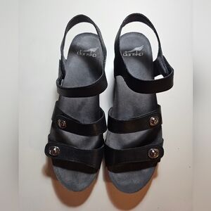 Dansko Black Strappy Sandals